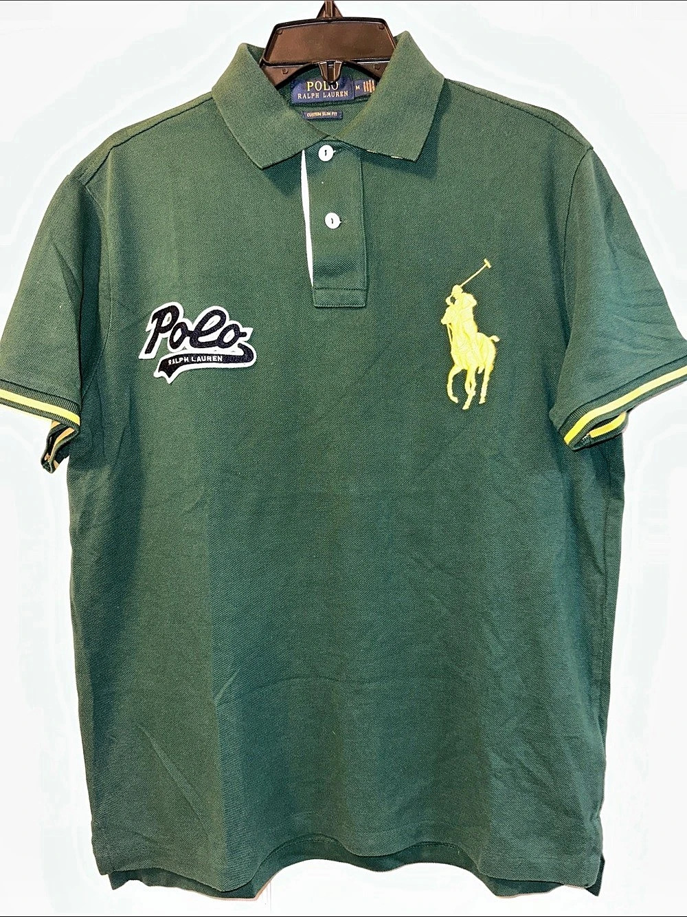 NWOT Men’s Polo Ralph Lauren Custom Slim Fit Script Patch Polo Shirt - Size M